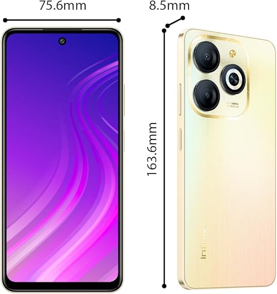 INFINIX Smartphone Smart 8, 3GB 64GB - Dorado + Servicio Maya Móvil Plus 3GB vigencia 30 días