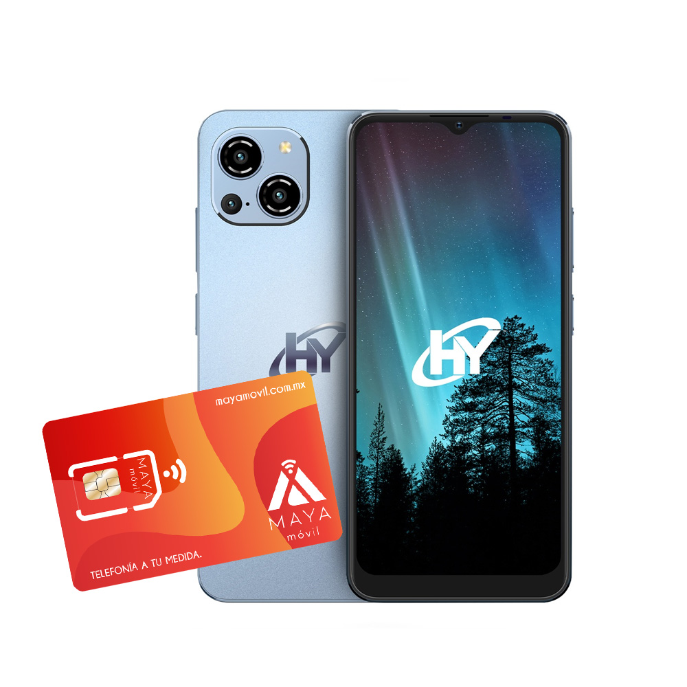 Smartphone HYLine Pro-X - Azul + SIMM Maya Móvil Eco 2GB por 30 días.