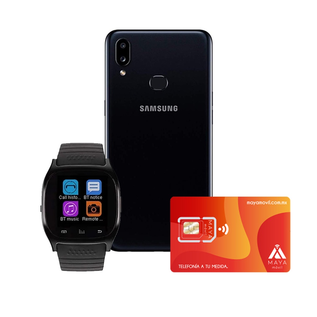 Samsung Galaxy A10s con servicio Maya Movil Plus gratis y SmartWatch de regalo.