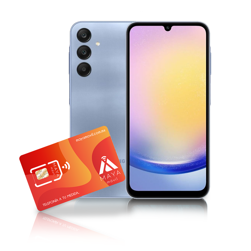 Samsung A25 5G 8GB, 256GB - Azul - Plan Maya Móvil Plus 3GB 3M