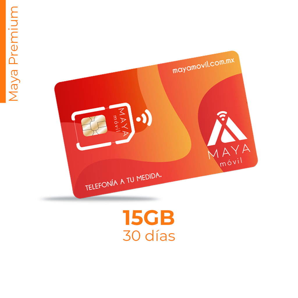 Maya Móvil Premium (15GB, Vigencia 30 días)