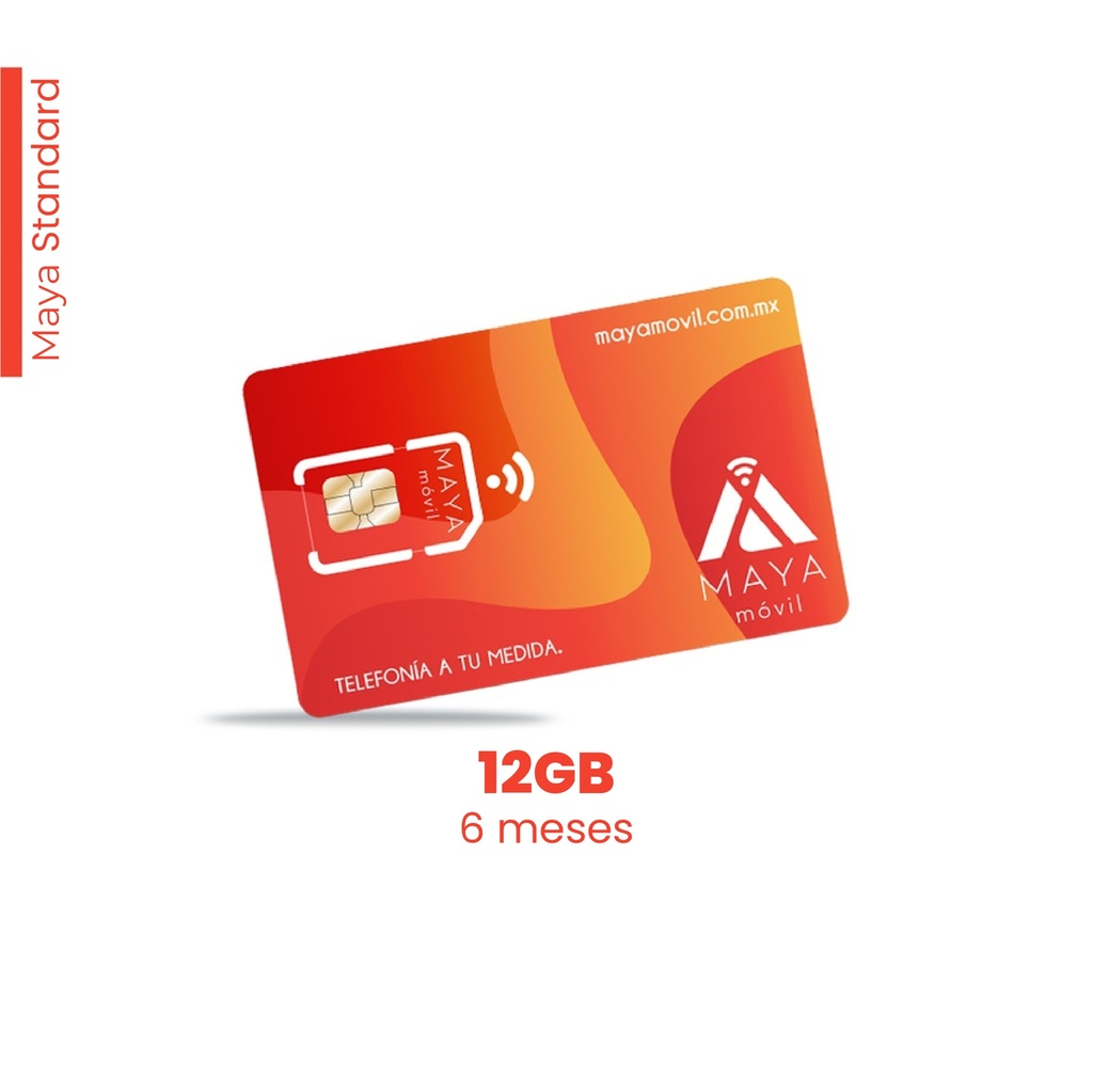 Maya Móvil Standard (12GB, Vigencia 6 Meses)