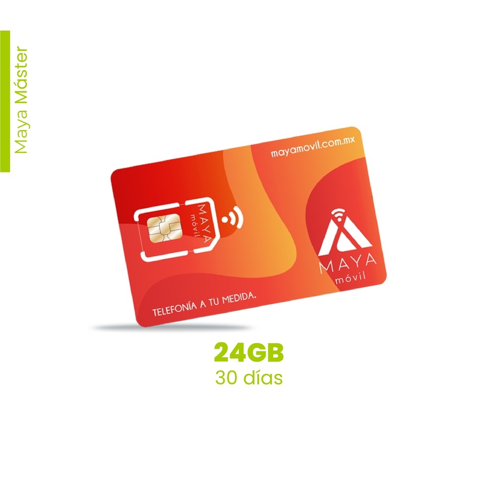 Maya Móvil Máster (24GB, Vigencia 30 días)