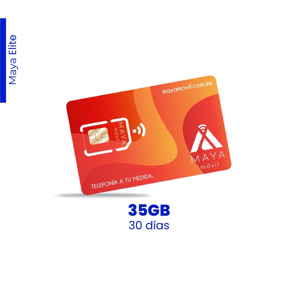 Maya Móvil Elite (35GB, Vigencia 30 días)