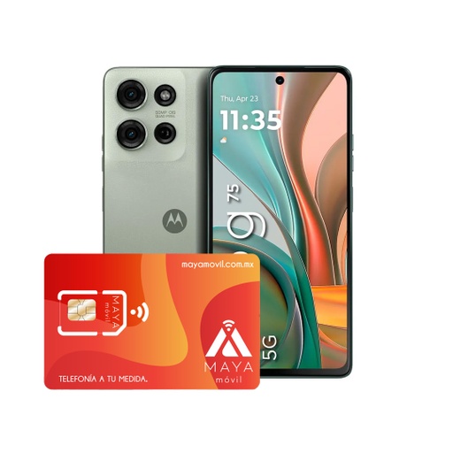 [PB3V0010MX/NEW] Moto G75 8GB, 256GB - Verde + SIM Maya Móvil prepago 2GB por 30 días.