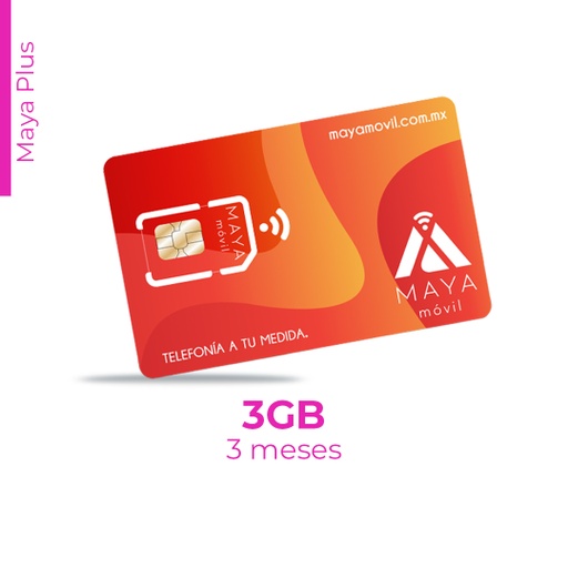 [SIMMBB/NEW] Maya Móvil Plus (3GB, Vigencia 3 meses)