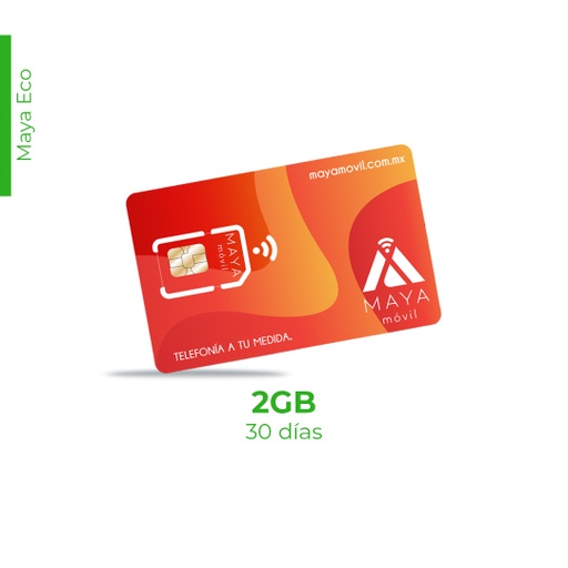 [SIMMBB/NEW] Maya Móvil Eco (2GB, Vigencia 30 días)