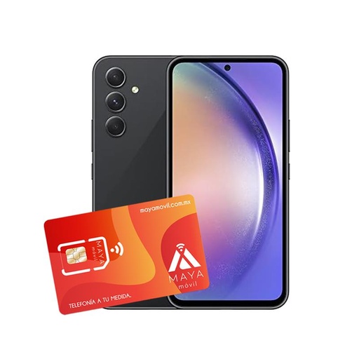 [SM-A546U1-BK/NEW] Samsung A54 6GB 128GB Negro Reacondicionado Grado A + SIM Maya Móvil 2GB