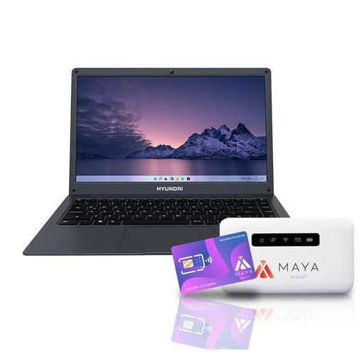 [HT14CB10S02BK/NEW] Laptop HYbook Plus - Negro + MIFI Maya Móvil con 10GB por 30 días.