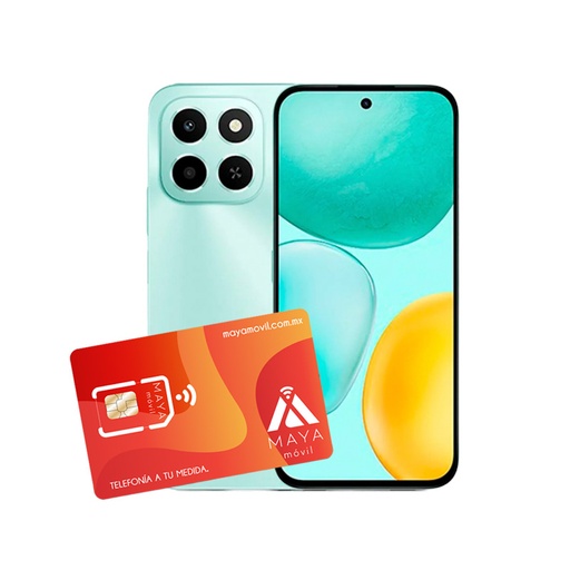 [5109CCAH/NEW] Honor X6C 6GB Ram 128GB, Azul Cian + SIM Maya Móvil 2GB