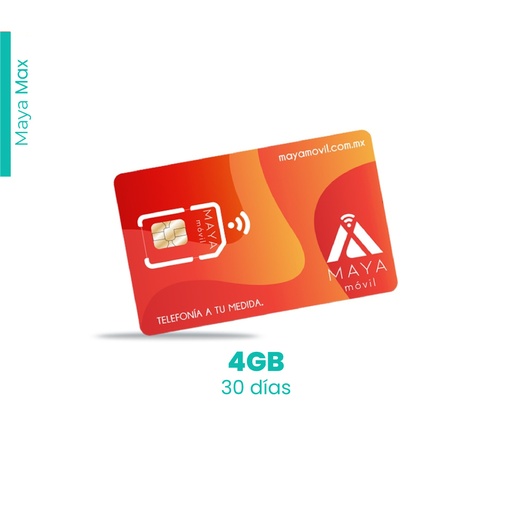 [SIMMBB/NEW] Maya Móvil Max (4GB, Vigencia 30 días)