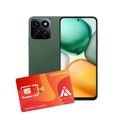 [5109BKGC/NEW] Honor X7C 8GB Ram 256GB, Verde + SIM Maya Móvil Eco 2GB por 30 días.