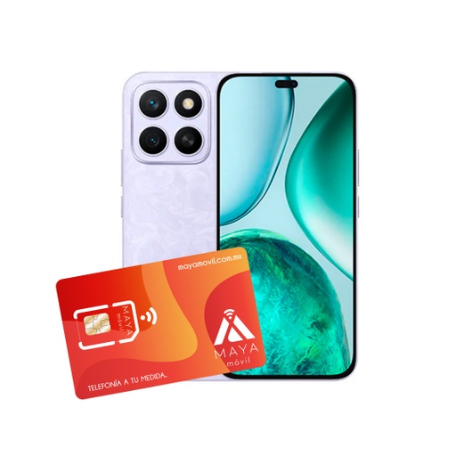 [5109BQCB/NEW] Honor X8C 8GB Ram 512GB, Morado + SIM Maya Móvil Eco 2GB por 30 días.