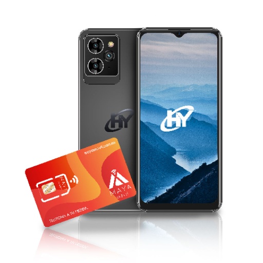 [HY65PA1402NABK/NEW] Celular HYLine Pro - Negro - 6GB - 128GB + Plan anual Maya Móvil Premium 15GB