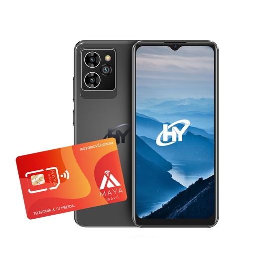 [HY65PA1402NABK/NEW] Celular HYLine Pro - Negro - 6GB - 128GB + Servicio Maya Móvil Plus 3GB vigencia 30 días