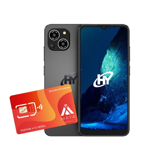[HY65PA1401NABK/NEW] Celular HYLine Pro-X - Negro- 8GB - 256GB + Servicio Maya Móvil Plus vigencia 30 días