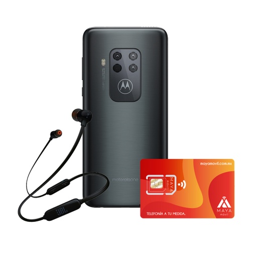 [PAG20008CO/T110/99/BDL/NEW] Motorola One Zoom 6.4&quot; con servicio Maya Movil Plus gratis y audifonos JBL de regalo